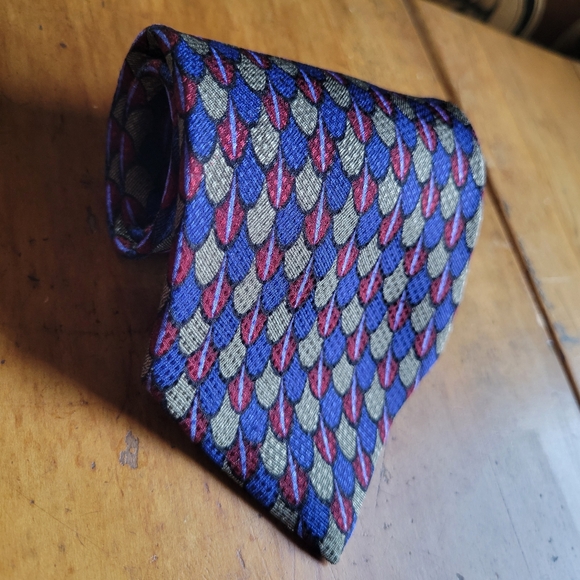 Mulberry Other - ZIGGURAT MULBERRY NECKWEAR  BLUE 100% SILK MENS TIE 60-61" Handmade
